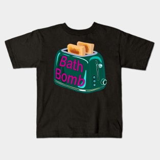 Retro inscription "Bath bomb" Kids T-Shirt